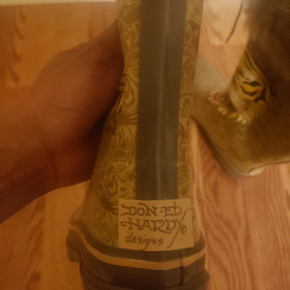 Ed Hardy's boots